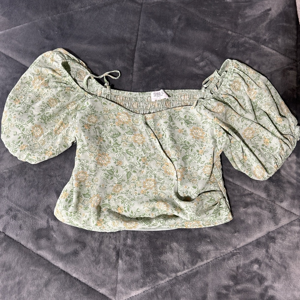 Sienna Sky Floral Puff Sleeve Blouse